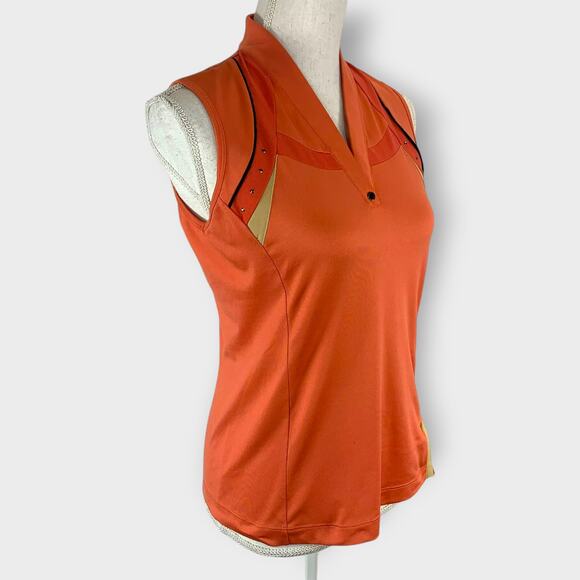 Tail Activewear Golf Shirt Athletic Wear Sleeveless Peach Stretch Size Small - Picture 2 of 9